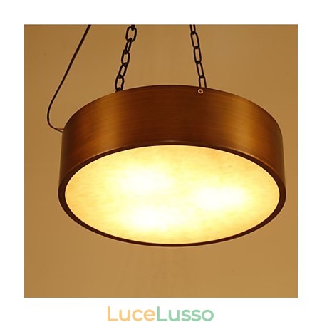 Lampadario vintage americano Lampadario a tamburo Lampadario vintage americano Lampadario a tamburo