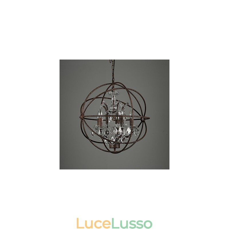Lampadario Cristallo Tradizionale Classico Metallo
