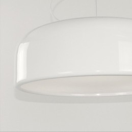 Lampada a sospensione con dipinto a ciotola retrò