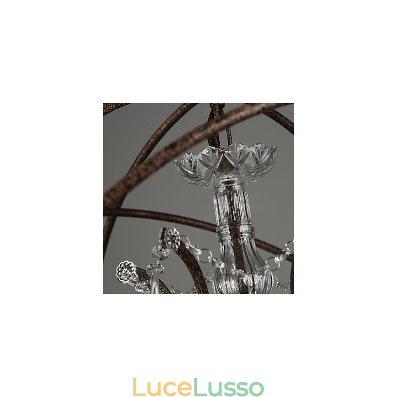 Lampadario Cristallo Tradizionale Classico Metallo