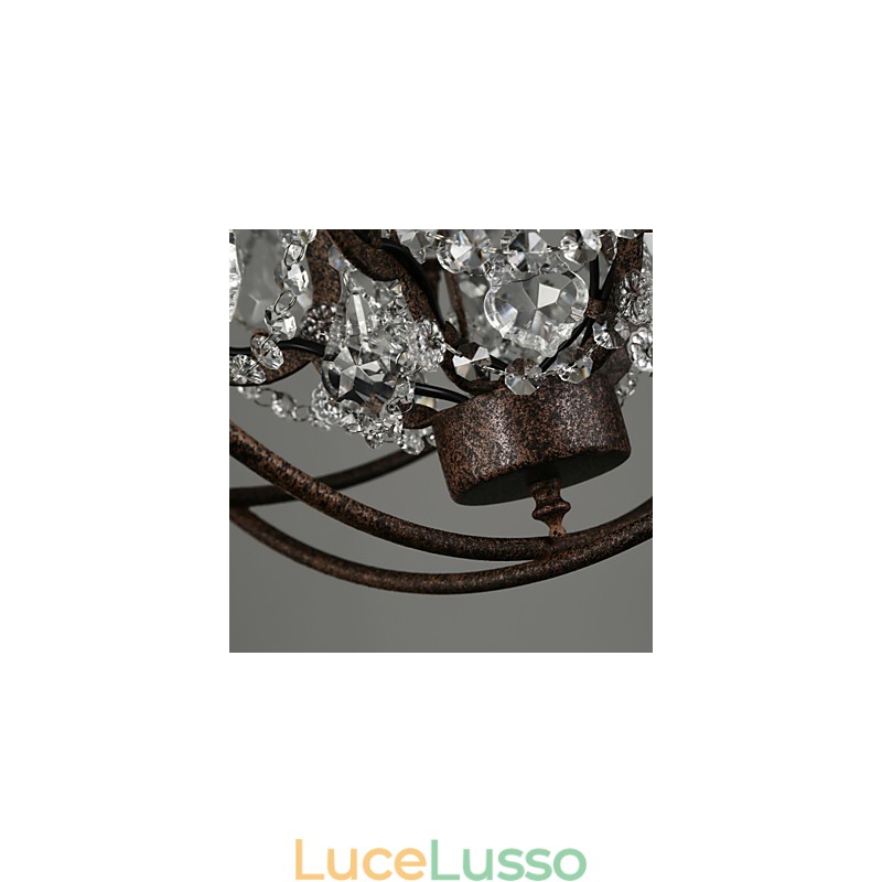 Lampadario Cristallo Tradizionale Classico Metallo