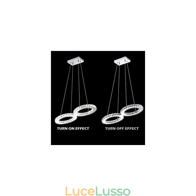 Lampadario a sospensione in cristallo per soffitto
