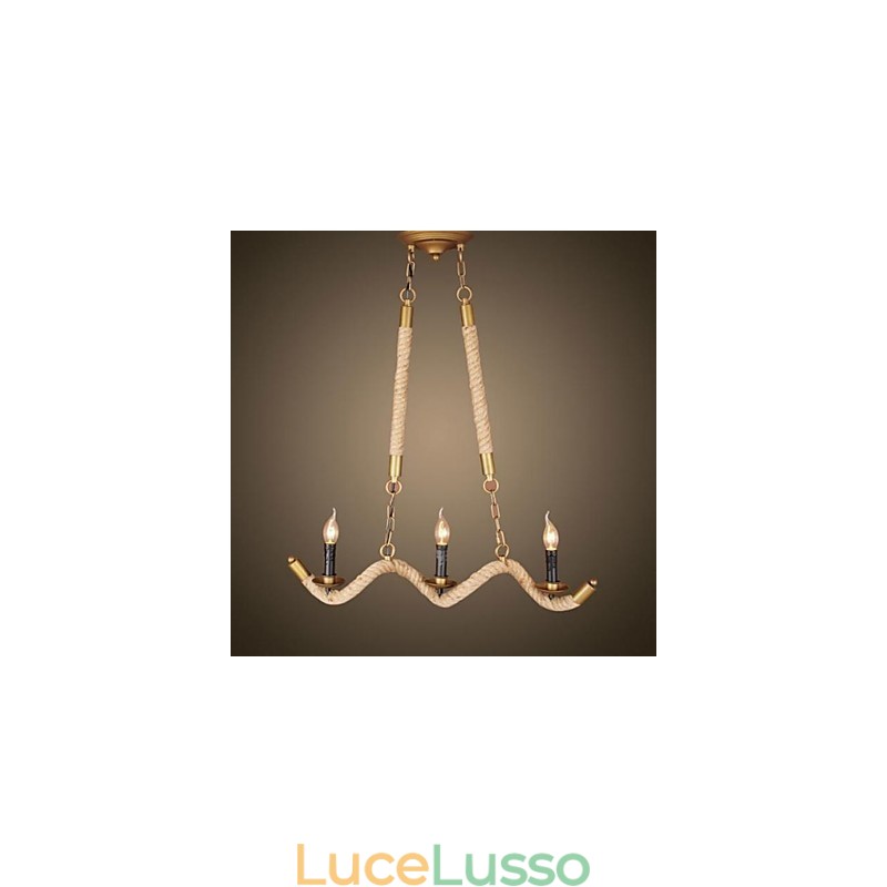 Lampada a sospensione in metallo ottone antico rustico classico tradizionale Lodge Vintage Retro Country