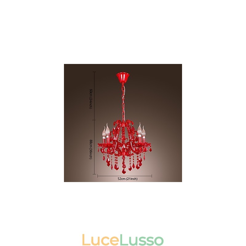 Lampadario moderno contemporaneo in metallo cromato e cristallo