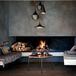 Lampada a sospensione in metallo con pittura in stile mini