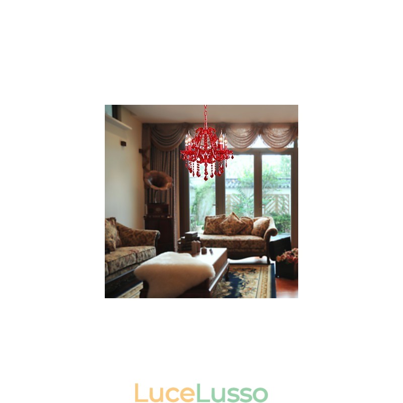 Lampadario moderno contemporaneo in metallo cromato e cristallo