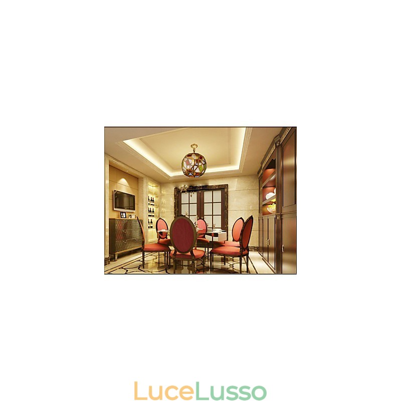 Lampada da portico LuciLampada da balcone Lampadario esotico piccolo in rame