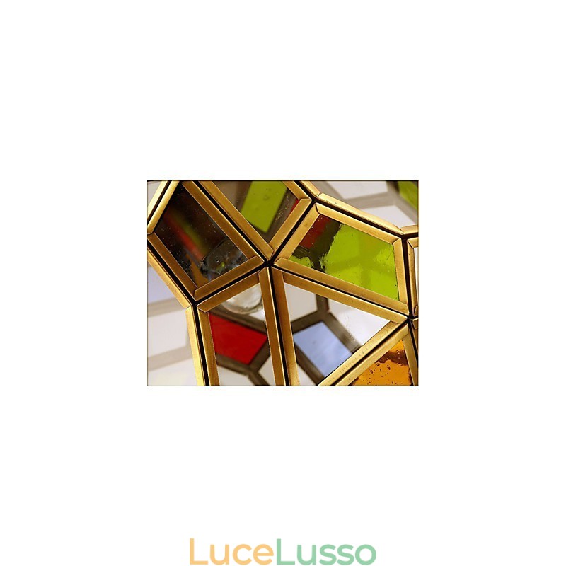 Lampada da portico LuciLampada da balcone Lampadario esotico piccolo in rame