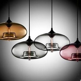 Il lampadario circolare in vetro