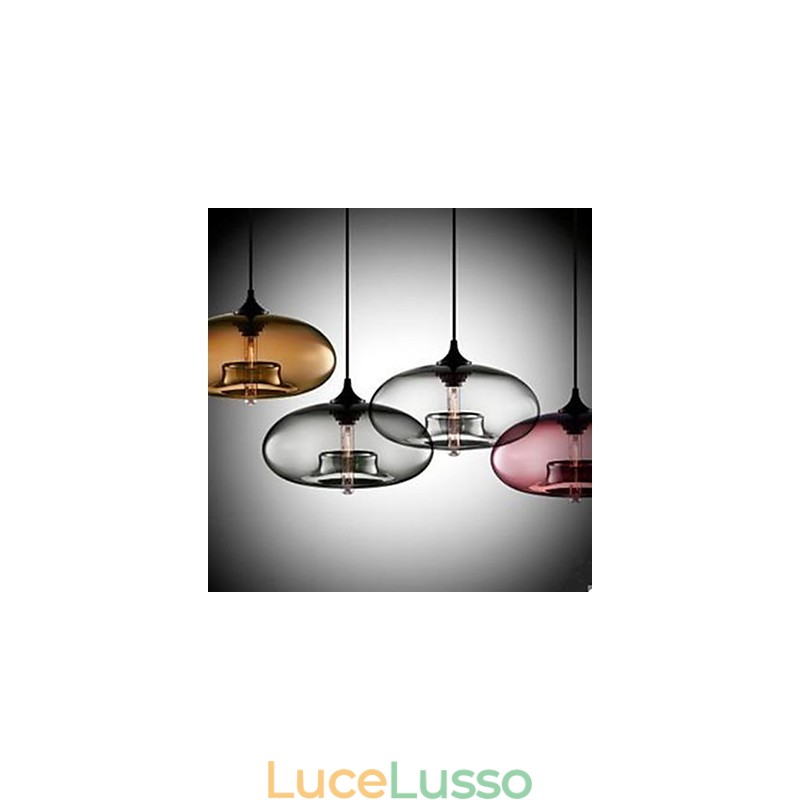 Il lampadario circolare in vetro