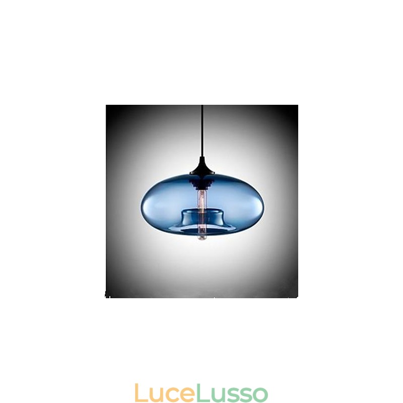 Il lampadario circolare in vetro
