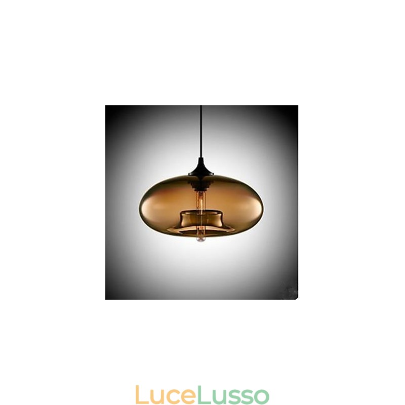 Il lampadario circolare in vetro