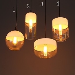 Lampadario in ferro battuto e vetro di Nordic Creative Stair Shop