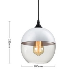 Lampadario in ferro battuto e vetro di Nordic Creative Stair Shop