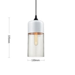 Lampadario in ferro battuto e vetro di Nordic Creative Stair Shop