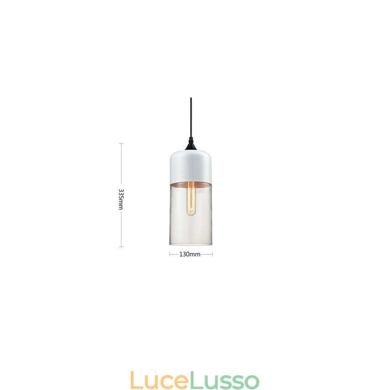 Lampadario in ferro battuto e vetro di Nordic Creative Stair Shop