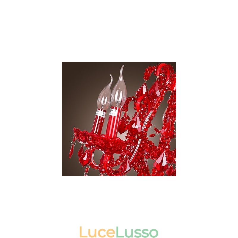 Lampadario moderno contemporaneo in metallo cromato e cristallo
