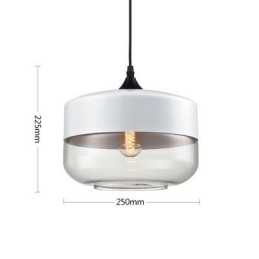 Lampadario in ferro battuto e vetro di Nordic Creative Stair Shop