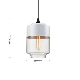 Lampadario in ferro battuto e vetro di Nordic Creative Stair Shop
