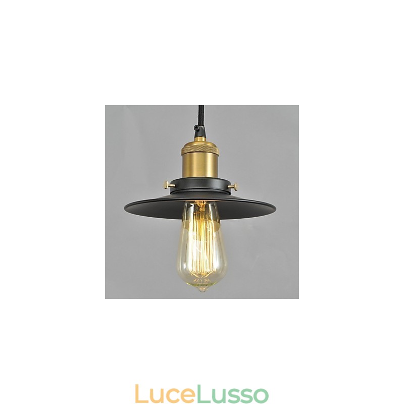 Lampada a sospensione in metallo dipinto in stile Country Mini