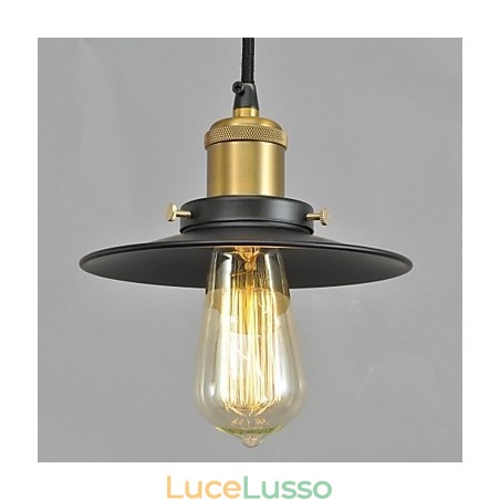 Lampada a sospensione in metallo dipinto in stile Country Mini Lampada a sospensione in metallo dipinto in stile Country Mini