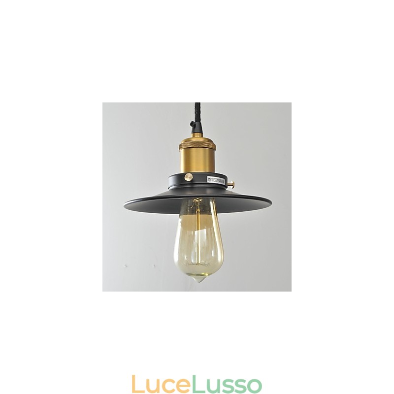 Lampada a sospensione in metallo dipinto in stile Country Mini