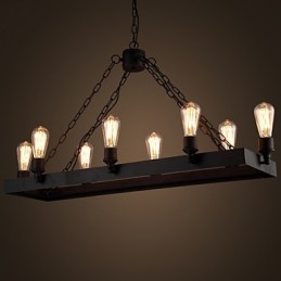 Lampadario moderno retrò da loft Lampadario americano in stile country Lampada da caffè industriale creativa