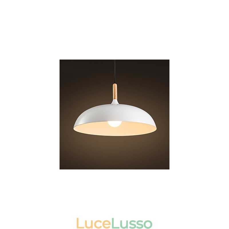 Lampada a sospensione retrò in legno + metallo Lampada a sospensione da caffè