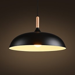 Lampada a sospensione retrò in legno + metallo Lampada a sospensione da caffè