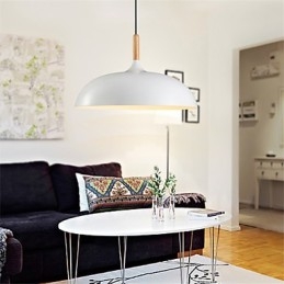 Lampada a sospensione retrò in legno + metallo Lampada a sospensione da caffè