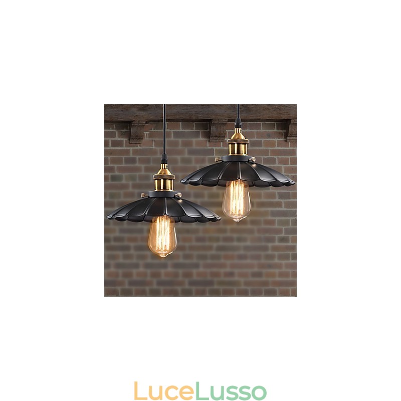 Lampada a sospensione in stile europeo classico retrò, arte in metallo, luce a goccia