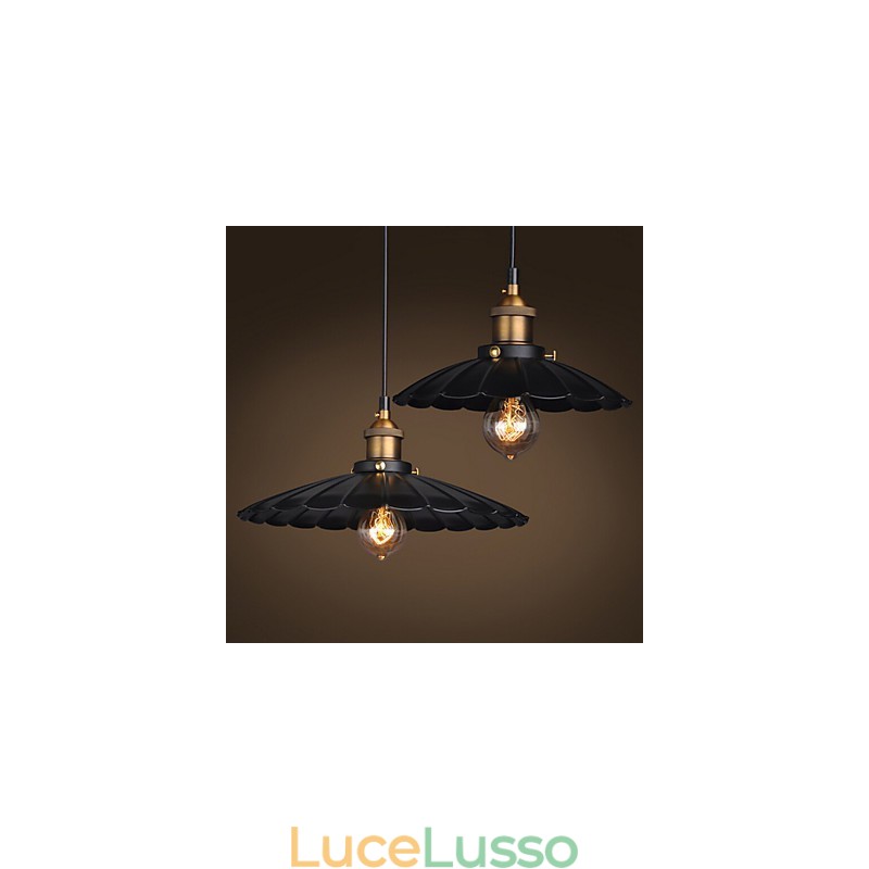 Lampada a sospensione in stile europeo classico retrò, arte in metallo, luce a goccia