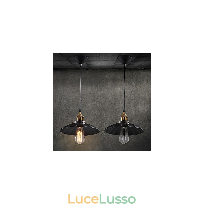 Lampada a sospensione in stile europeo classico retrò, arte in metallo, luce a goccia