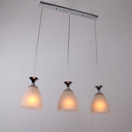 Lampada a sospensione cromata moderna e contemporanea in stile mini isola