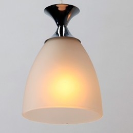 Lampada a sospensione cromata moderna e contemporanea in stile mini isola