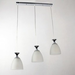 Lampada a sospensione cromata moderna e contemporanea in stile mini isola