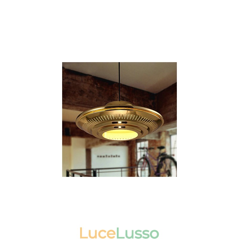 Lampada a sospensione in metallo elettroplaccato Country Garage