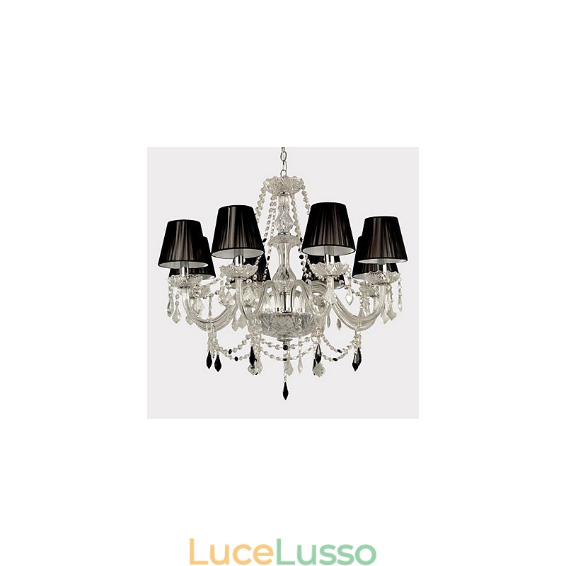 Elegante lampadario di cristallo con 8 luci
