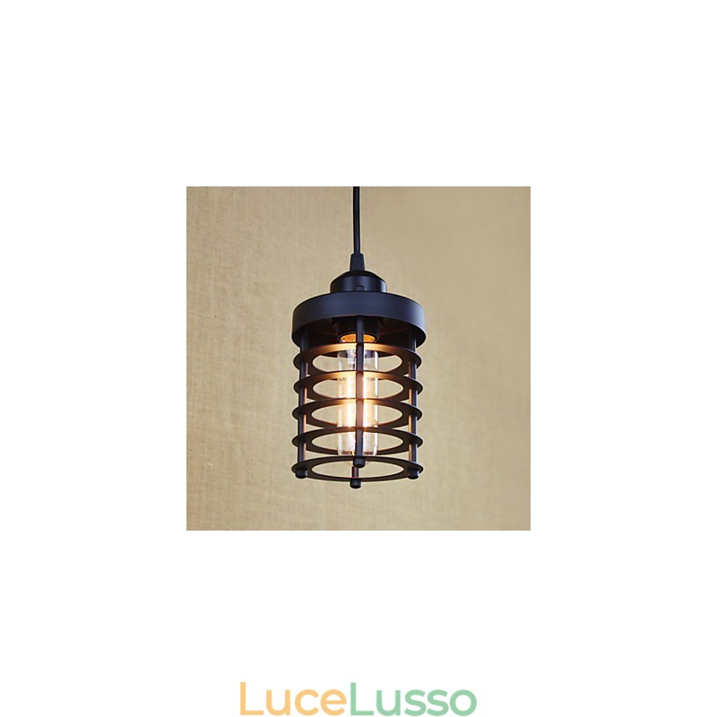 Lampadario in ferro battuto retrò rurale campagna