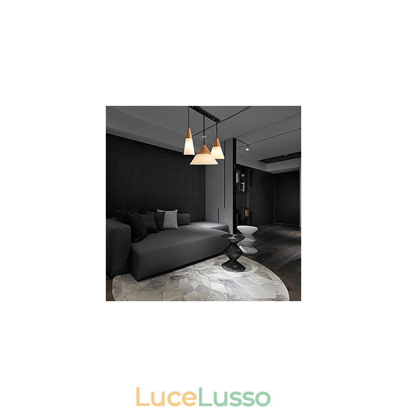 Lampadario moderno contemporaneo in metallo cromato in stile mini