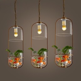 Lampada a sospensione moderna e contemporanea dal design decorativo (non include le piante)
