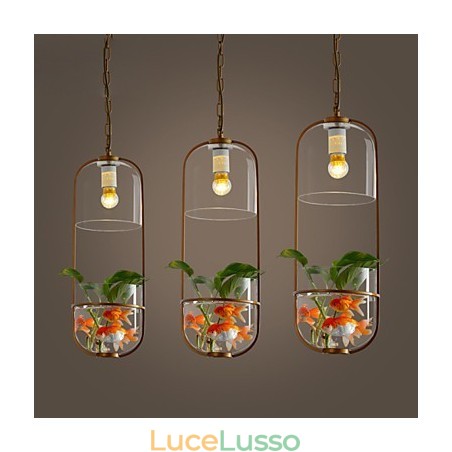 Lampada a sospensione moderna e contemporanea dal design decorativo (non include le piante)
