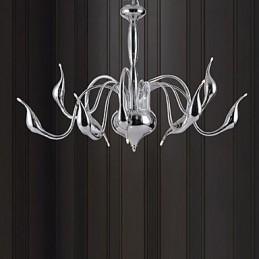 Lampadario moderno contemporaneo in metallo elettroplaccato
