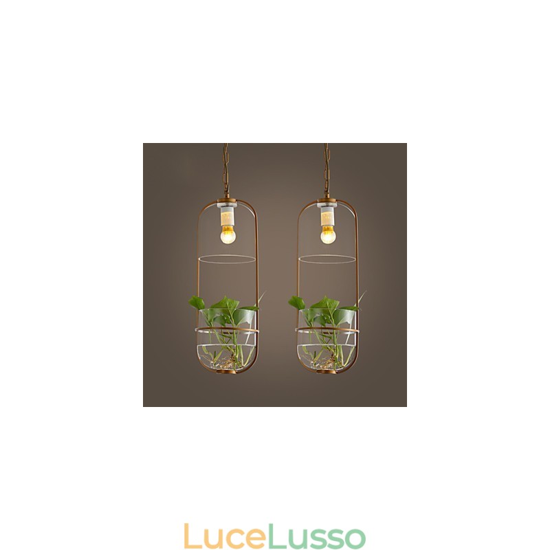 Lampada a sospensione moderna e contemporanea dal design decorativo (non include le piante)