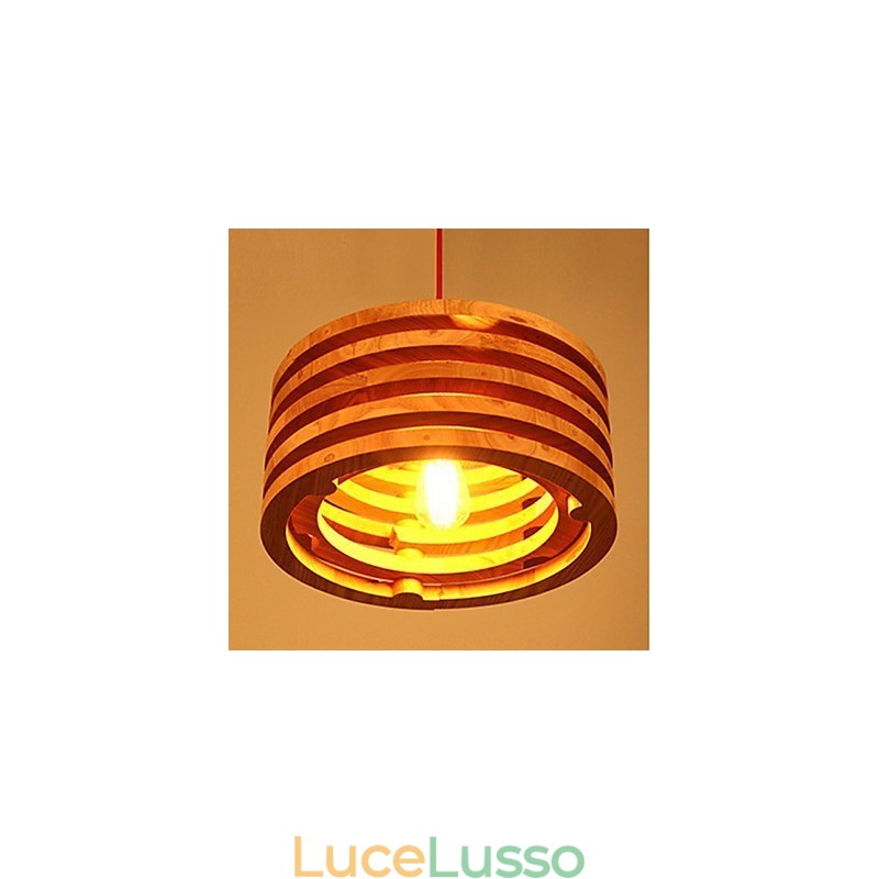 Lampadario in legno di salice