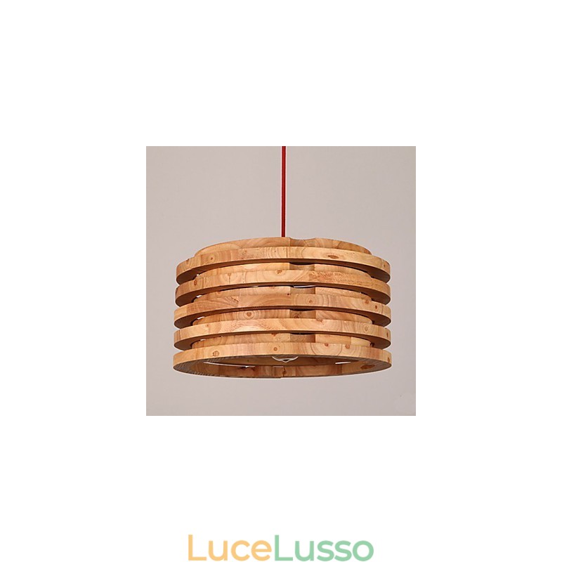 Lampadario in legno di salice