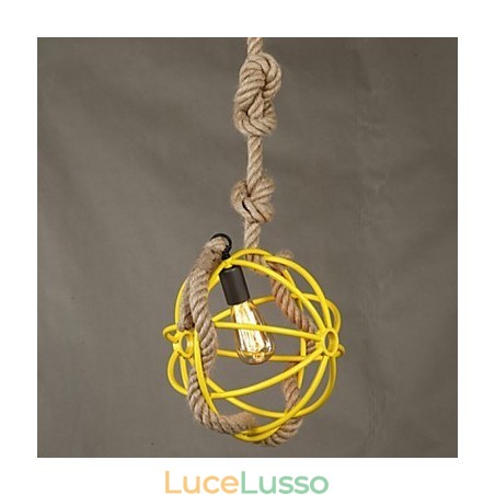 Lampadario retrò in stile caffè con corda Lampadario retrò in stile caffè con corda