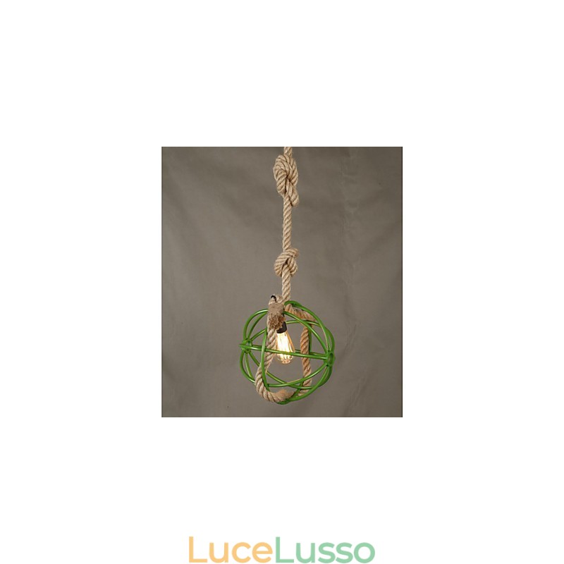 Lampadario retrò in stile caffè con corda