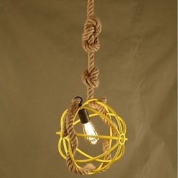 Lampadario retrò in stile caffè con corda