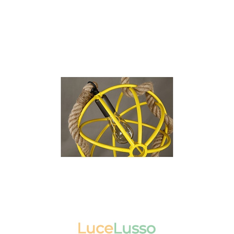 Lampadario retrò in stile caffè con corda